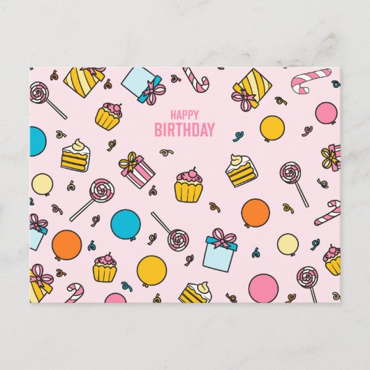 GEFELICITEERD MET JE VERJAARDAG BRIEFKAART (Voorkant)