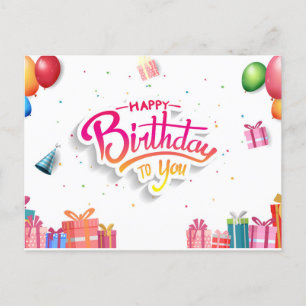 Gefeliciteerd met je verjaardag briefkaart