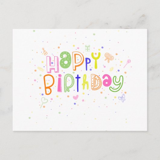 GEFELICITEERD MET JE VERJAARDAG BRIEFKAART (Voorkant)