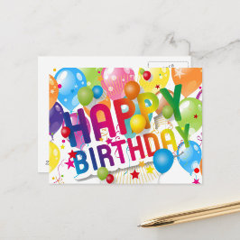 Gefeliciteerd met je verjaardag briefkaart