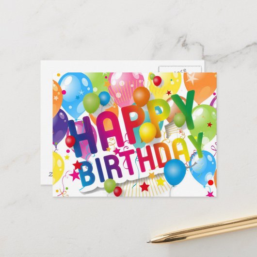 Gefeliciteerd met je verjaardag briefkaart