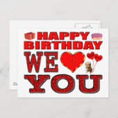 Gefeliciteerd met je verjaardag briefkaart (Voorkant / Achterkant)