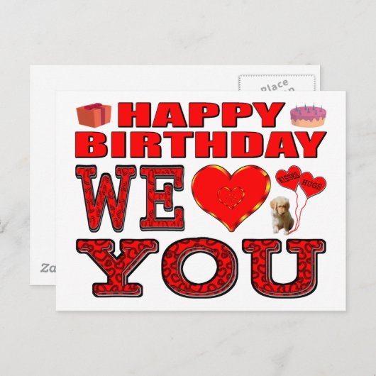 Gefeliciteerd met je verjaardag briefkaart (Voorkant / Achterkant)