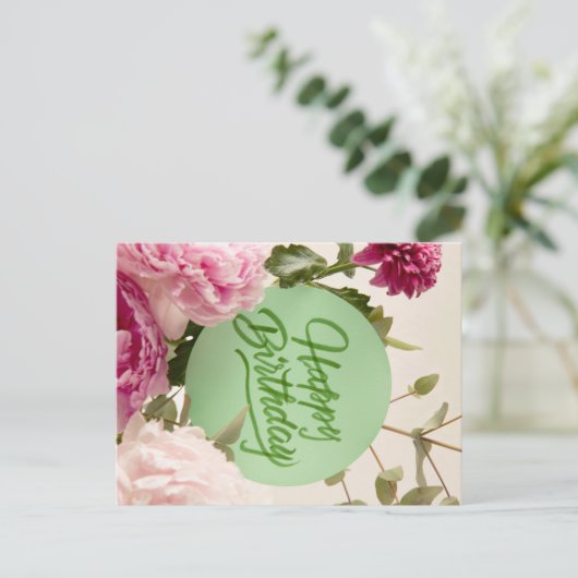 GEFELICITEERD MET JE VERJAARDAG BRIEFKAART (Staand voorkant)