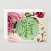 GEFELICITEERD MET JE VERJAARDAG BRIEFKAART (Voorkant / Achterkant)