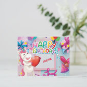 Gefeliciteerd met je verjaardag briefkaart (Staand voorkant)