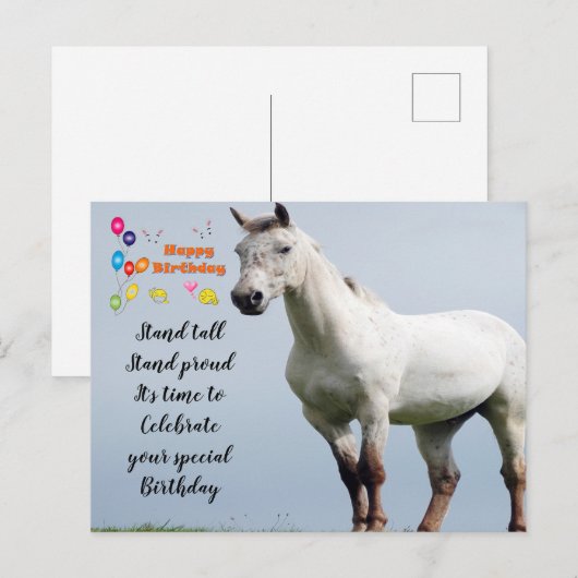 Gefeliciteerd met je verjaardag briefkaart (Voorkant / Achterkant)