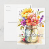 Gefeliciteerd met je verjaardag briefkaart (Voorkant / Achterkant)