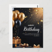 Gefeliciteerd met je verjaardag  briefkaart (Voorkant / Achterkant)