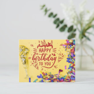 Gefeliciteerd met je verjaardag briefkaart