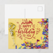 Gefeliciteerd met je verjaardag briefkaart (Voorkant / Achterkant)