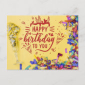 Gefeliciteerd met je verjaardag briefkaart (Voorkant)