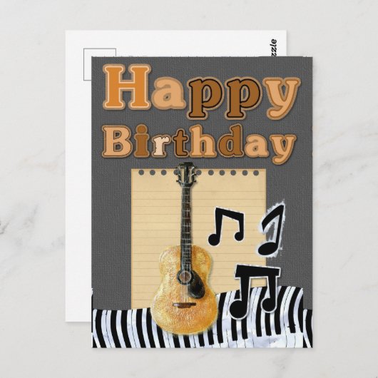 Gefeliciteerd met je verjaardag briefkaart (Voorkant / Achterkant)