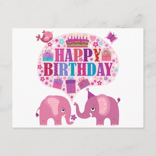 Gefeliciteerd met je verjaardag briefkaart (Voorkant)