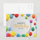 Gefeliciteerd Met Je Verjaardag Briefkaart (Voorkant / Achterkant)