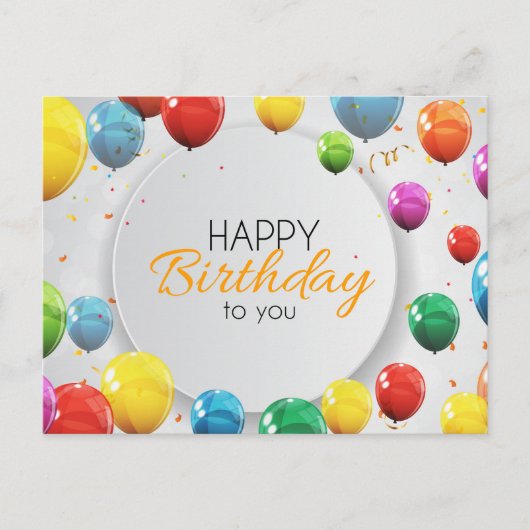 Gefeliciteerd Met Je Verjaardag Briefkaart (Voorkant)
