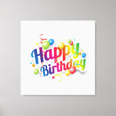Gefeliciteerd met je verjaardag canvas afdruk (Voorkant)