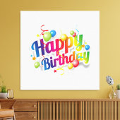 Gefeliciteerd met je verjaardag canvas afdruk