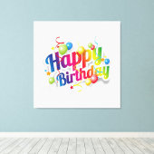 Gefeliciteerd met je verjaardag canvas afdruk