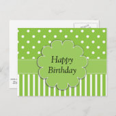 Gefeliciteerd met je verjaardag - Chartreuse en wi Briefkaart (Voorkant / Achterkant)