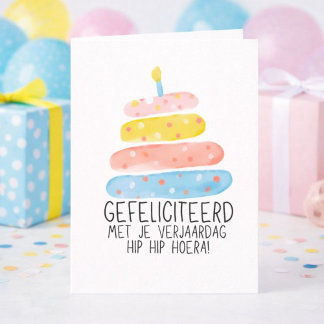 Gefeliciteerd met je verjaardag Cupcake Kaars  Kaart