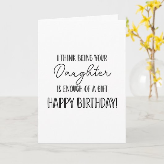 Gefeliciteerd met je verjaardag dat je mijn dochte kaart (Gele Bloem)