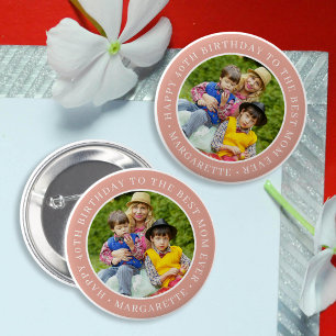 Gefeliciteerd met je verjaardag, de beste moeder o ronde button 5,7 cm