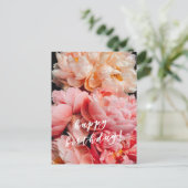 Gefeliciteerd met je verjaardag! Elegante roze en  Briefkaart (Staand voorkant)