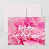 Gefeliciteerd met je verjaardag! Elegante Roze Pio Briefkaart (Voorkant / Achterkant)