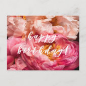 Gefeliciteerd met je verjaardag! Elegante Roze Pio Briefkaart (Voorkant)