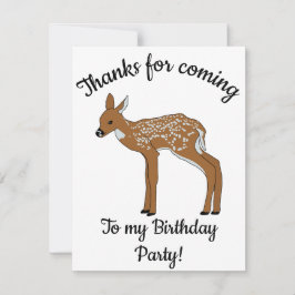 Gefeliciteerd met je verjaardag Fawn Bedankkaart