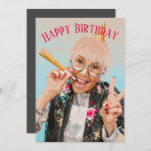 Gefeliciteerd met je verjaardag feestdagenkaart (Voorkant / Achterkant)