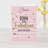 Gefeliciteerd met je verjaardag, geboren om fantas kaart (Gele Bloem)