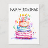 Gefeliciteerd met je verjaardag | Geniet van je ta Briefkaart (Voorkant)