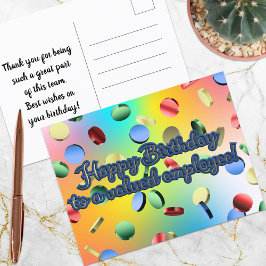 Gefeliciteerd met je verjaardag, gewaardeerde coll briefkaart