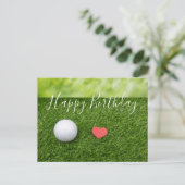 Gefeliciteerd met je verjaardag golfer met liefde  briefkaart (Staand voorkant)