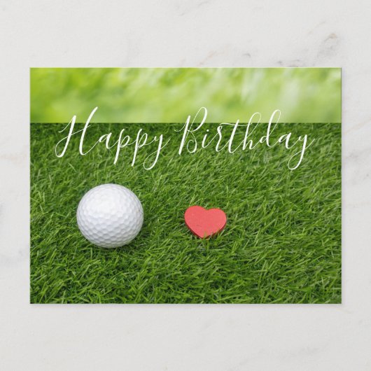 Gefeliciteerd met je verjaardag golfer met liefde  briefkaart (Voorkant)