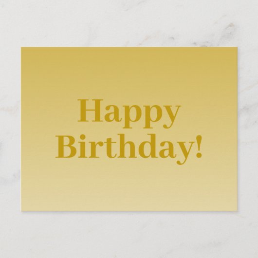 Gefeliciteerd met je verjaardag! Goud (bewerkbare  Briefkaart (Voorkant)