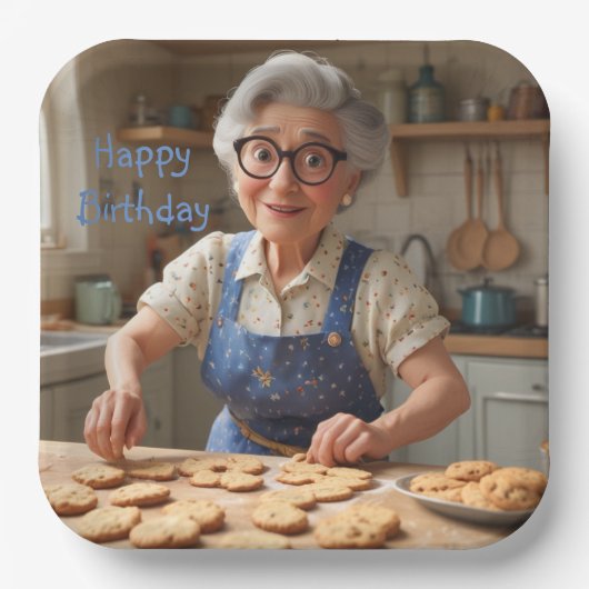 Gefeliciteerd met je verjaardag Gramma Papieren Bordje (Voorkant)