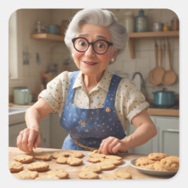 Gefeliciteerd met je verjaardag Gramma Vierkante Sticker