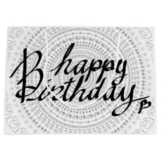 Gefeliciteerd met je verjaardag. groot cadeauzakje