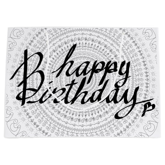 Gefeliciteerd met je verjaardag. groot cadeauzakje (Voorkant)