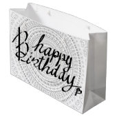 Gefeliciteerd met je verjaardag. groot cadeauzakje (Achterkant Gekanteld)