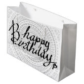 Gefeliciteerd met je verjaardag. groot cadeauzakje (Voorkant Gekanteld)