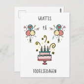 Gefeliciteerd met je verjaardag | Happy Birthday Briefkaart (Voorkant / Achterkant)