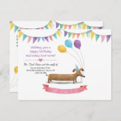 Gefeliciteerd met je verjaardag Hond Ansichtkaart Briefkaart (Voorkant / Achterkant)