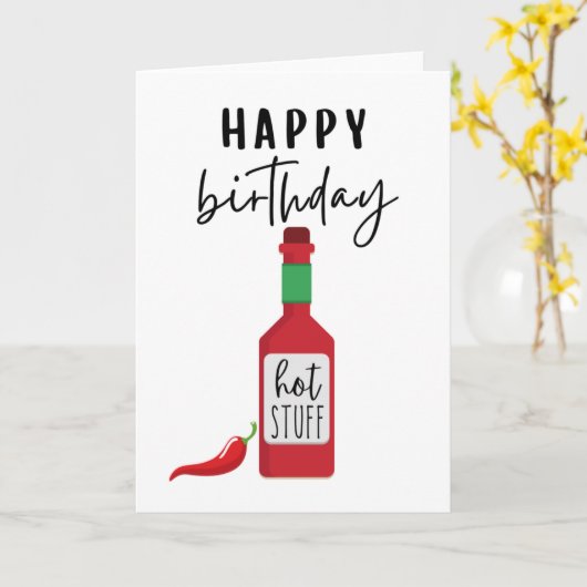 Gefeliciteerd met je verjaardag, Hot Stuff | Grapp Kaart (Gele Bloem)