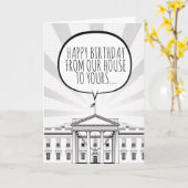 Gefeliciteerd met je verjaardag in Biden Harris Wh Kaart (Gele Bloem)