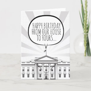 Gefeliciteerd met je verjaardag in Biden Harris Wh Kaart