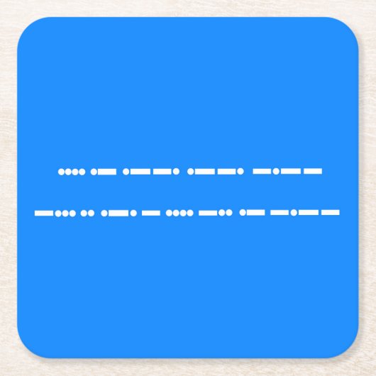 Gefeliciteerd met je verjaardag in Morse Code Kartonnen Onderzetters (Voorkant)